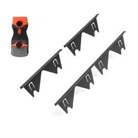 2PCS Stainless Steel Counter Gap Cover - Heat Resistant Filler for Kitchen Appliances(13.8"-27.5") (Black)