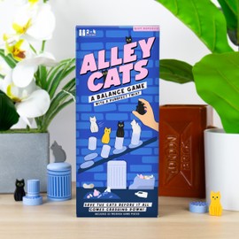 Gift Republic Alley Cats Balance Game – Fun & Challenging Stacking Game for 2-4 Players | Quality Wooden Family Game | Portable & Easy to Learn for Kids & Adults