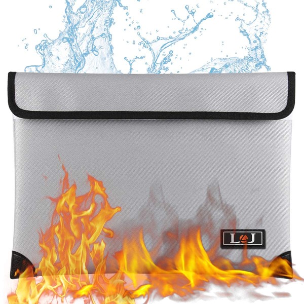 Fireproof Safe, Document Storage Case, Fireproof, Explosion-Proof, Waterproof, Disaster Prevention Bag, Heat Resistant to 400°F (2093°C), Cash Storage, Safe Storage Bag, Large Capacity, Fireproof Bag