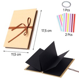 ERBO DIY Photo Album 5 Inch Photo Album for Gluing DIY Scrapbook Photo Book Can Be Used as a Graduation Gift, Birthday Gift, Wedding Anniversary Gift (34 Pages, 17.5 x 11.5 cm)
