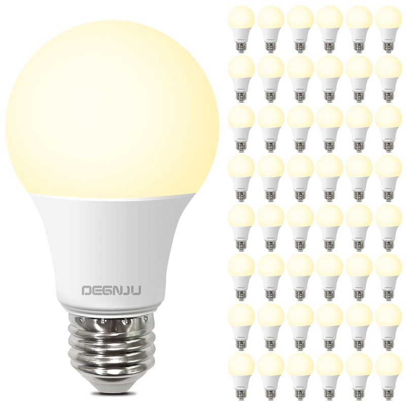 DEGNJU 48 Pack LED Light Bulbs Soft White 2700K, 60