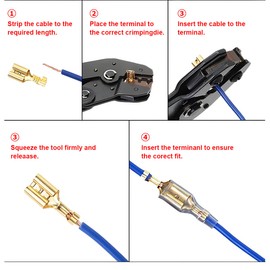 JNNJ Bullet Connectors Kit, Round Connectors Motorcycle Double, Motorcycle Double Brass Bullet Terminals Connector with Insulation Cover, for Motorcycle, Car, Pack of 480