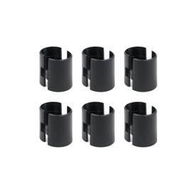 Geesatis 12 Pack Wire Shelf Locking Clips - 6 Sets 1.5 Inch (38mm) Diameter Black Split Sleeve Clips for Metal Shelving Rack, Secure Wire Shelf Brackets