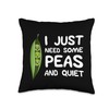Peas And Quiet Vegetarian Seed Pod Flowering Plant Vegans Throw