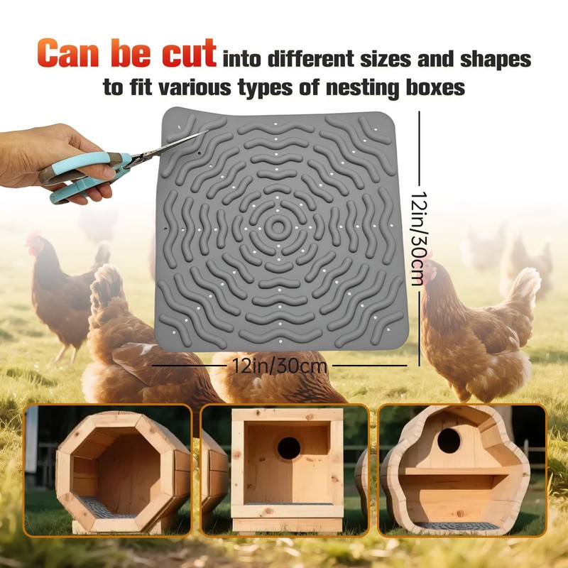 Washable Chicken Nesting Pads for Laying Eggs, 4Pcs Nesting Box