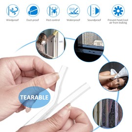 Gsrhzd Seal Weather Strip, Sealing Strip for Windows, 12m Sealing Strip, Suitable for Gaps Between Doors and Windows, Dustproof, Waterproof and Anti-Collision (White)