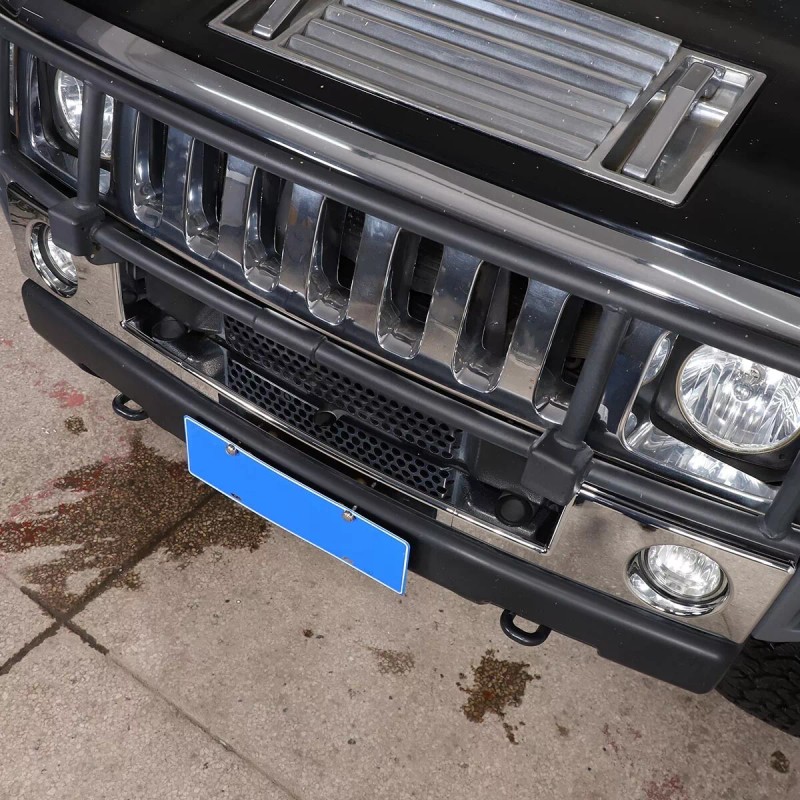 Ynei Front Bumper Panel Glossy Chrome Exterior Cover Molding Fits