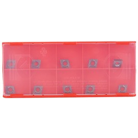 Insertos de Puntas de Carburo CNC de 10 Piezas, CCMT060204 VP15TF Insertos de Fresado de Torno de Cuchilla de Carburo Herramienta de Torneado con Caja para Acero Ordinario, Acero Inoxidable Ordinario,
