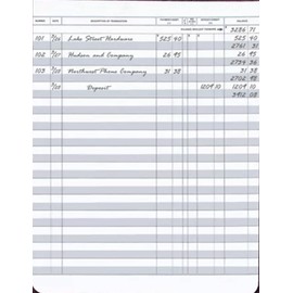 Secretary Deskbook Check Register - Size 6 3/8 x 8 1/4 - Quantity 1 Register