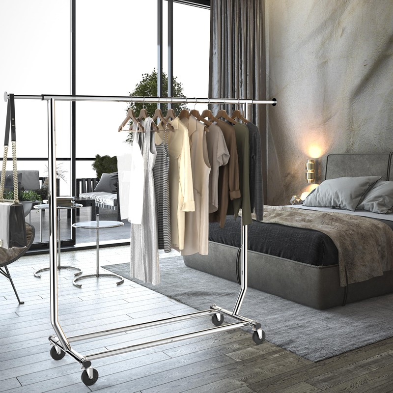 Simple Houseware Supreme Commercial Grade Clothing Garment Rack, Holds Up