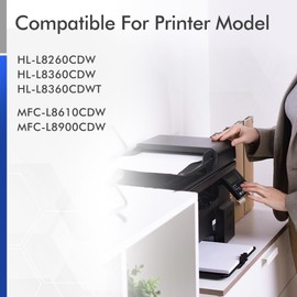 TN433BK TN433 Black Toner Cartridge Compatible Replacement for Brother TN433 TN 433 TN431 Black for Brother MFC-L8900Cdw MFC L8900cdw HL-L8360Cdw HL-L8360Cdw HL-L8260Cdw Printer Ink (2 Pack)