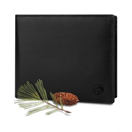 Wolfstrøm Men's Leather Wallet 'Nørge' - Tri-Fold Men's Wallet RFID Blocker - 6/8 Card Compartment, ID Compartment, Large Additional Compartment, Note Compartment, Change Compartment, (00) Classic