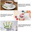4 Pcs Borosilicate Color Transparent Glass Spoons,Cute Flower Long Handle