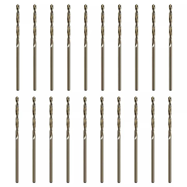 1/32" Cobalt Drill Bit Set, 20Pcs M35 High Speed Steel