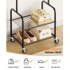 Aooda Small Clothes Rack with Shelves Metal Sturdy Rolling Clothing