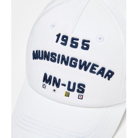 Munsing Wear MG5SCP04M Men's Cap, Classic, 3D Logo Embroidered, Cotton, Baseball Cap, Golf, WH00 (white), Free size
