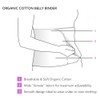 Carriwell Adjustable Organic Cotton Belly Binder (Small/Medium, Black)