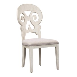 Liberty Furniture Industries Farmhouse Reimagined Splat Back Side Chair, W20 x D25 x H41, White
