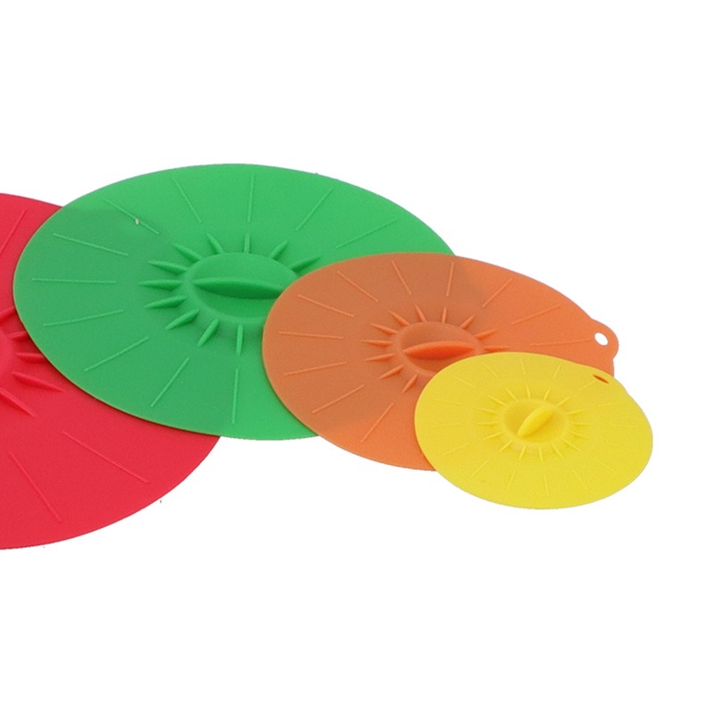 5Pcs/Set Multifunctional Bowl Lid Food Grade Silicone Vacuum Sealing Cover