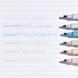 Erin Condren Dual-Tip Highlighters 6-pack - Canvas Asterisk | Dual-Tip Highlighter Ink | Perfect for Decorating, Color-Coding, and Highlighting