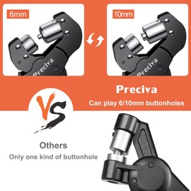 Eyelet Pliers Set, Preciva Eyelet Pliers Interchangeable Pliers Head Eyelet Press with 400 Eyelets (200 Pieces Diameter 6 mm and 200 Pieces Diameter 10 mm) for PVC Banners, Tarpaulins, Cardboard