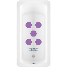 Kahuna Grip Bathtub Bath and Shower 5¼" Hexagon Non-Slip Traction Treads (Purple)