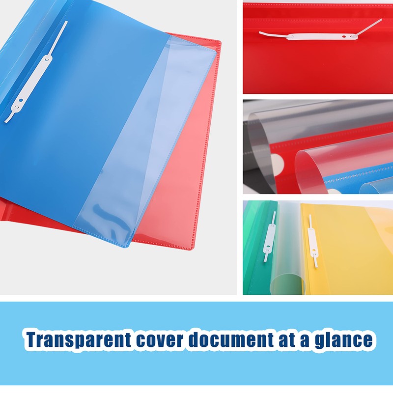 AUTUUCKEE 12 Pcs A4 Document Folder, Modern Plastic Folders with