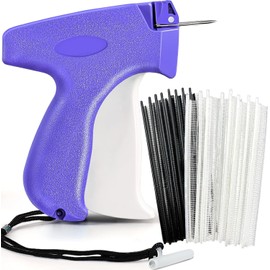 Quick Clothing Fixer for Clothes, Clothing Tagging Gun, Quick Sing Tool with 2 Needles,1500 Black & 1500 White Fasteners,Purple