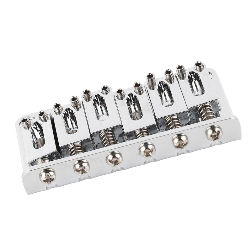 6 String Guitar Bridge Replacement Zinc Alloy Electric Guitar Saddle