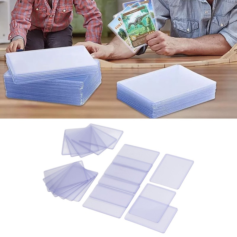 100pcs Regular Top Loaders Transparent Card Sleeves Collectible Card Top