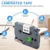 UniPlus 6 x Compatible Tze 6 mm 0.24 Label Tape