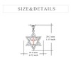 YFN Cross in Star of David Necklace Sterling Silver Jewish