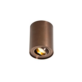 QAZQA - Modern Ceiling Spotlight Dark Bronze Rotatable and Tiltable - Rondoo Up I Living Room I Bedroom - Aluminium Cylinder - LED Suitable for GU10