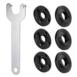 Pack of 7 Replacement Parts for Angle Grinder Accessories 125 mm, Flange Angle Wrench Flange Wrench, Inner Outer Flange Lock Nut with Flange Wrench for Flex Key Angle Grinder