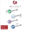 Forbidden Body Jewelry 4-Pack: 20g 6mm Surgical Steel Synthetic Opal