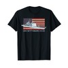 USS Gettysburg CG-64 Ship Diagram American Flag T-Shirt for Women