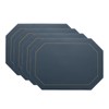 Faux Leather Placemats,Wipeable Dual Sided,Set of 4