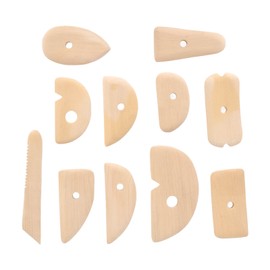 11pcs Pottery Trimming Tool Professional Wood Pottery Foot Shaper Tool for Carving Clay Molds Clay Ceramics