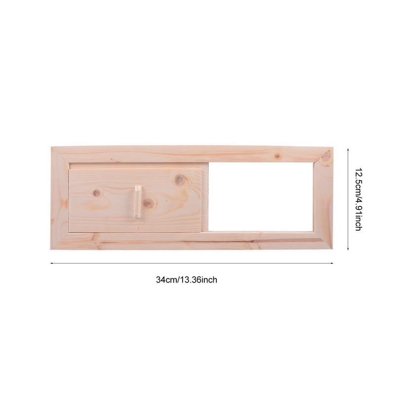 Mikikit Wooden Rectangle Air Vent, Sauna Air Vent, Adjustable Sauna