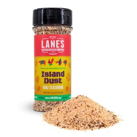 Lane's Island Dust Rub Alaea Hawaiian Sea Salt Seasoning Salt, All-Natural Hawaiian Alea Red Sea Salt Spice for Seafood & Meat, Made in USA, 4 Oz