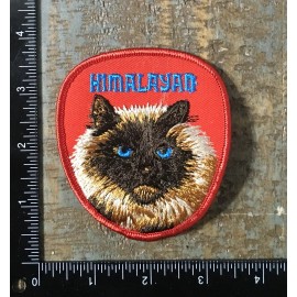 Unbranded Vintage HIMALAYAN Cat Breed Animal Pet Feline Embroidered Sew-On Patch 1970’s