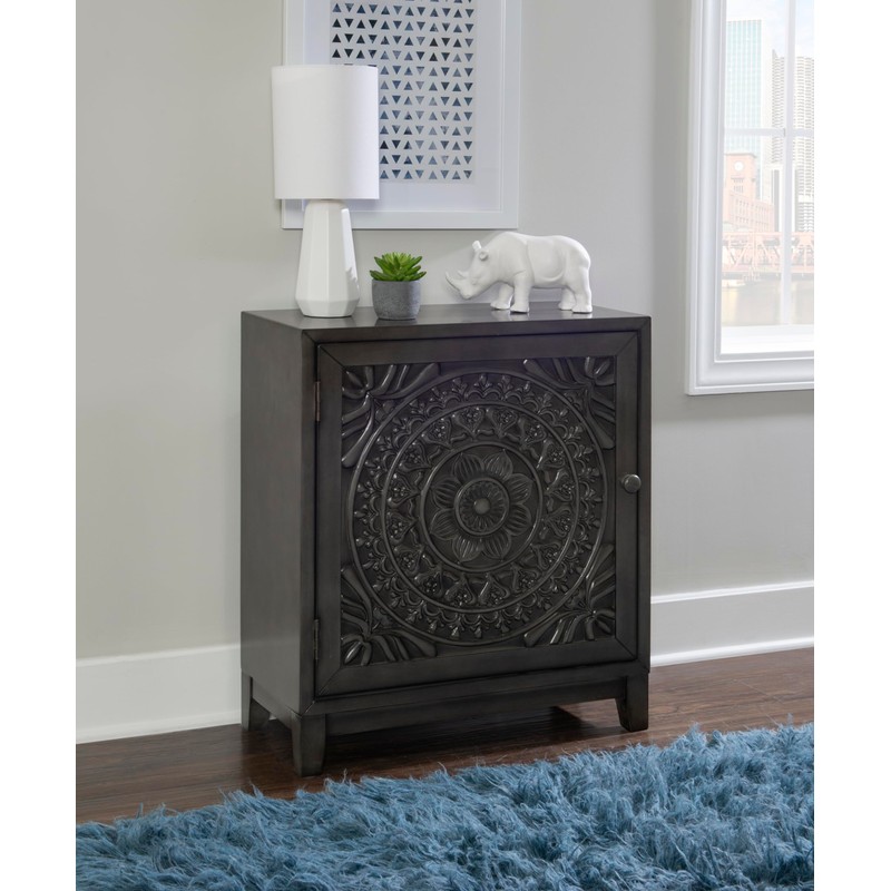 Powell Hadrik Dark Grey Accent Cabinet