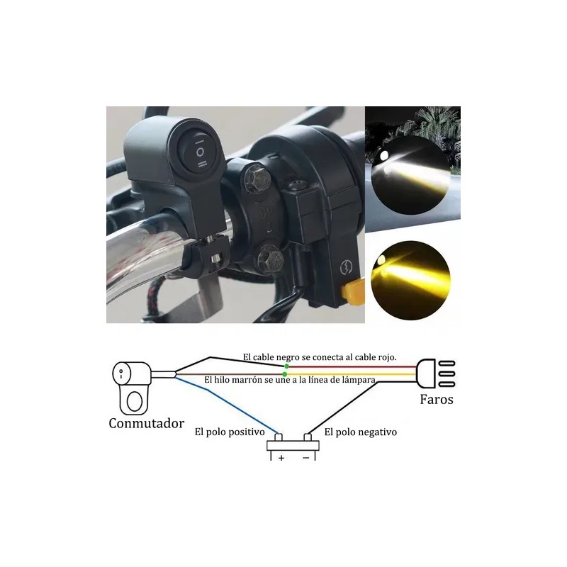 2pcs Switch Pasos Off Aluminio Manubrio Bici Moto