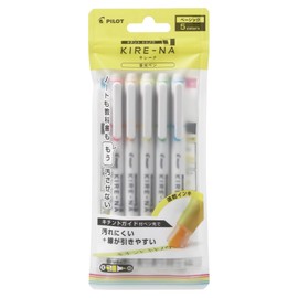 Pilot PILOT SKIW-1-5C1 Highlighter, KIRE-NA Basic 5 Color Set