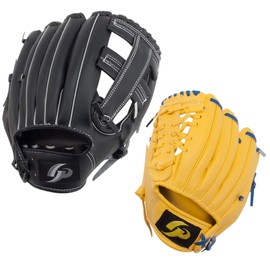 GP Baseball Parent-Child Catch Ball Glove Set (Adult 11.5" Black / Child 9" Yellow / Soft Ball) Adult-Right Thrower Kids - Left Throw 36889Y