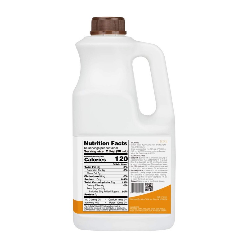 Tea Zone 64 fl.oz Cantaloupe Syrup