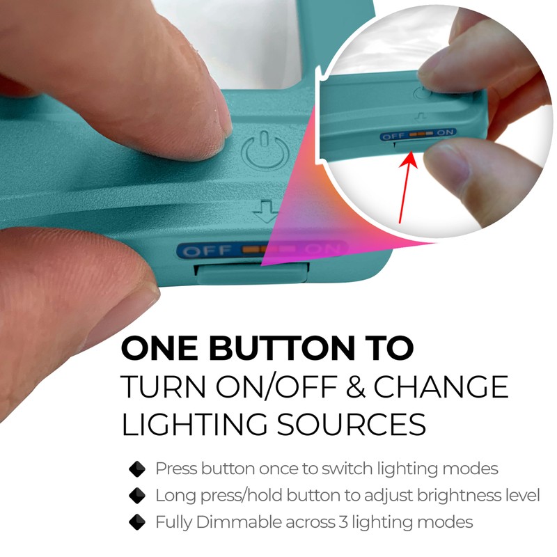MAGNIPROS 5X [Rechargeable] LED Page Magnifier | 3 Stepless Color