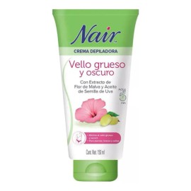 Nair Crema Depiladora Corporal Vello Grueso y Oscuro 150 ml. Probada por Dermatólogos con Ingredientes Naturales Piel Suave y Tersa hasta por 1 Semana
