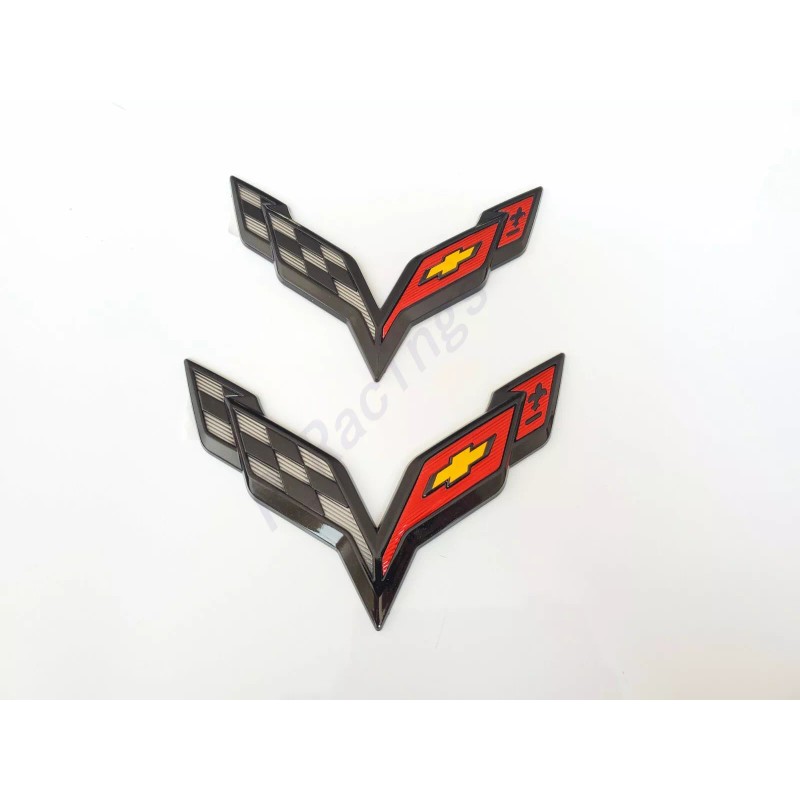 GM For 2014-2019 Corvette C7 Gloss Black Front & Rear