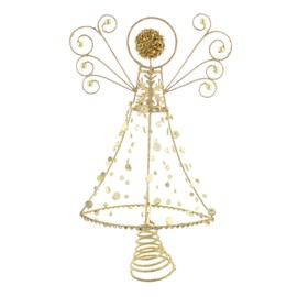 Festive Productions Tree Topper : Gold Glitter Abstract Angel : 18cm